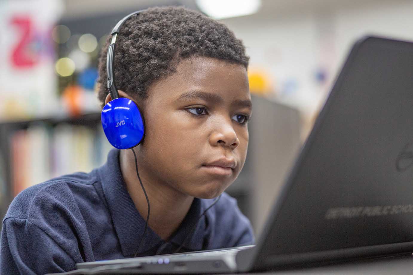  Sample Student working on new technology at Brenda Scott